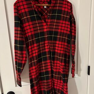 L.L. Bean Red and Black Plaid Dress